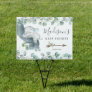Rustic Greenery Elephant Baby Shower Welcome Yard  Sign
