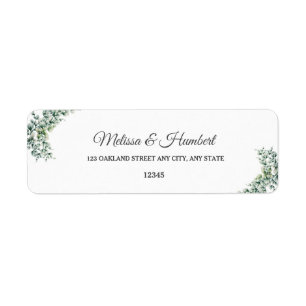 Rustic Greenery Eucalyptus Foliage Return Address Label