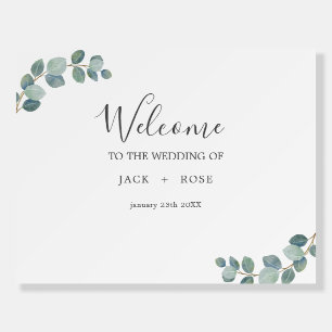 Rustic Greenery Eucalyptus Summer Wedding. Foam Board