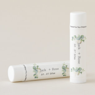   Rustic Greenery Eucalyptus Summer Wedding.  Lip Balm