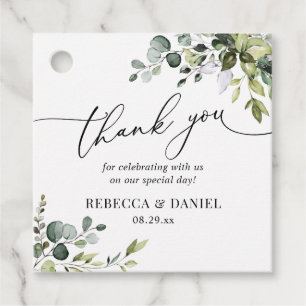 Rustic Greenery Eucalyptus Wedding Thank You  Favor Tags