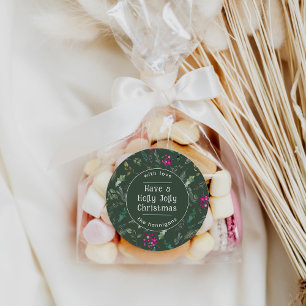 Rustic Greenery Holly Jolly Christmas Sticker