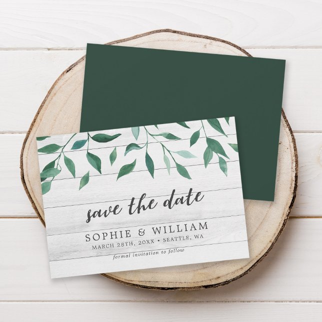 Rustic Greenery Save the Date (Creator Uploaded)