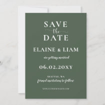 Rustic Greenery Simple Calligraphy Modern Wedding Save The Date