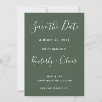 Rustic Greenery Simple Calligraphy Save the Date