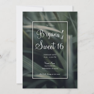 Rustic Greenery Spring Grass Sweet 16 Birthday  Invitation