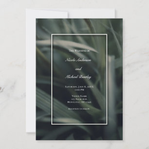 Rustic Greenery Spring Grass Wedding Invitation