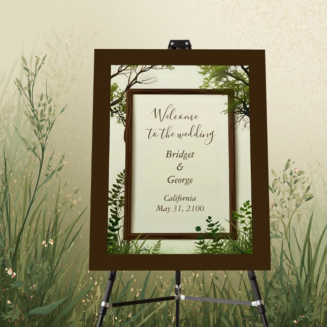 rustic Greenery Tree Frame Foam Board (Creator Uploaded)