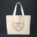 Rustic Greenery Vine Mother of The Bride Large Tote Bag<br><div class="desc">By Honey & Birch Studios</div>