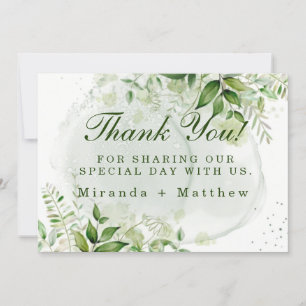Rustic Greenery Vineyard Wedding Thank You Cards