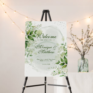 Rustic Greenery Vineyard Wedding Welcome Sign