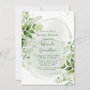 Rustic Greenery Vineyard White Bridal Shower Invit Invitation