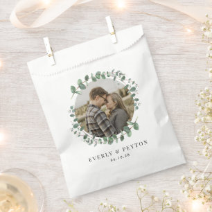 Rustic Greenery Wedding Engagement Party Favor Bag