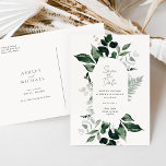 Rustic Greenery Wedding Save the Date Postcard<br><div class="desc">This Rustic Greenery Wedding Save the Date Postcard from the Ashley Collection features hand-drawn florals in beautiful shades of green. Personalize it with your details easily and quickly. Simply press the 'customize it' button to further re-arrange and format the style and placement of the text.</div>