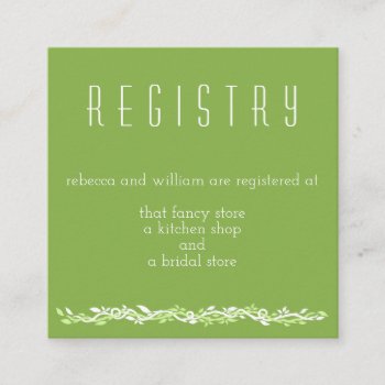 Rustic Greenery | Wedding Vine Registry Info Enclosure Card by ArtfulDesignsByVikki at Zazzle