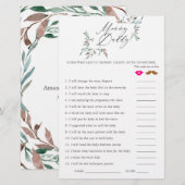 Rustic Greenery Winter Baby Shower Game (Front/Back)