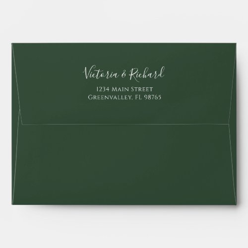 Rustic Greenery Winter Berries Pine Cone Envelope