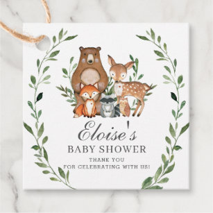 Rustic Greenery Woodland Baby Shower Thank You Favor Tags
