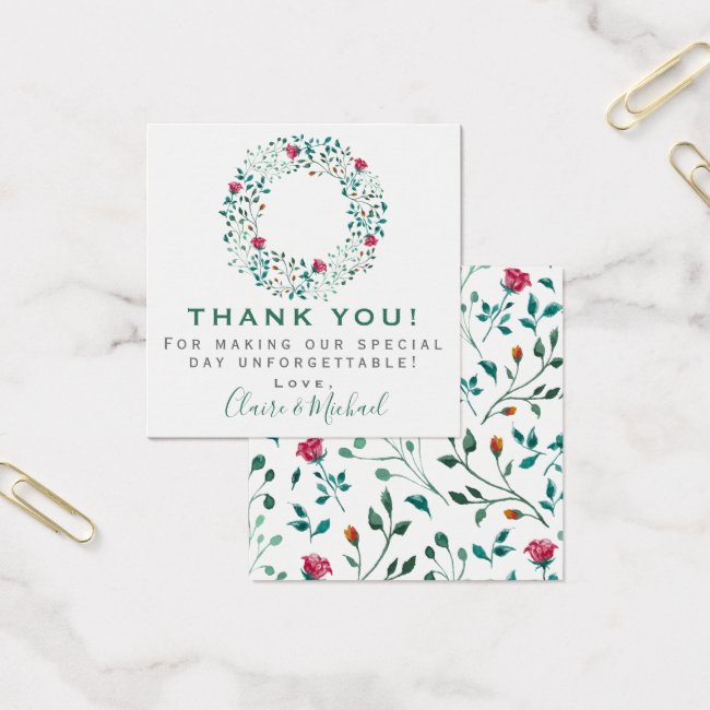 Rustic Greenery Wreath | Wedding Thank You