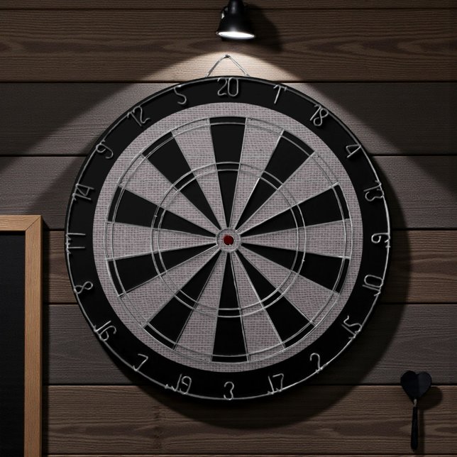Rustic Grey Gray Burlap Texture Dart Board (Creator Uploaded)