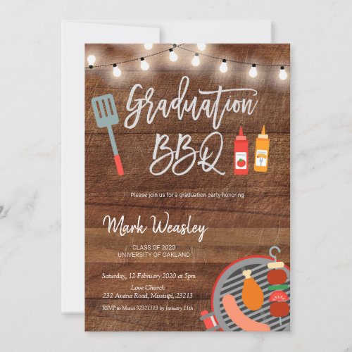 Rustic Grill and Chill Graduation BBQ Party