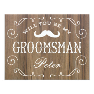 Rustic Groomsman | Groomsmen Card
