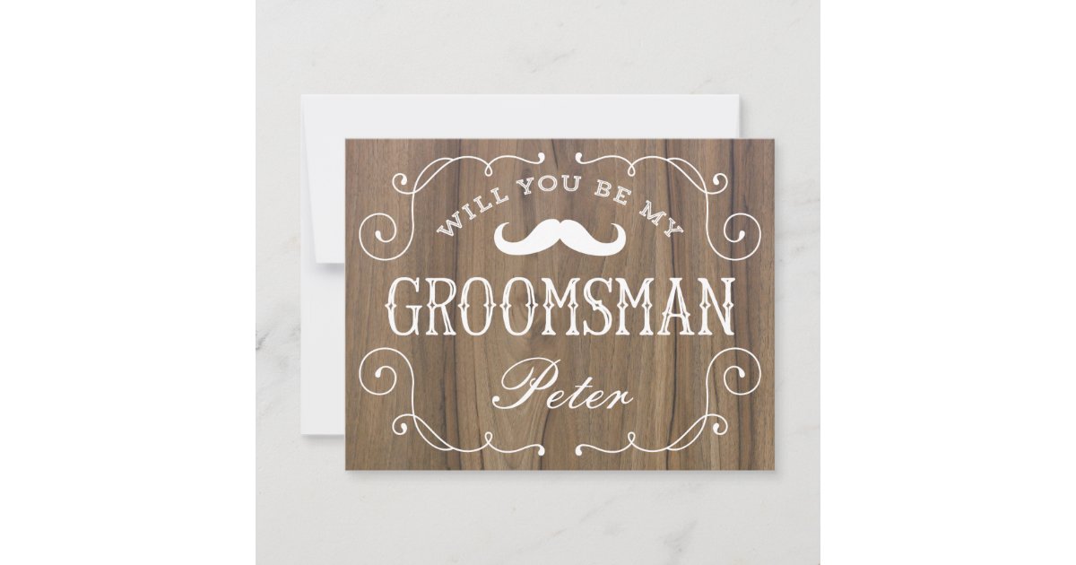 Rustic Groomsman | Groomsmen Invitation | Zazzle