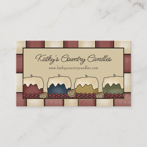 Rustic Grubby Candles  Business Card 