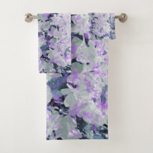 *~* Rustic Grunge Rhododendron Flowers White Blush Bath Towel Set