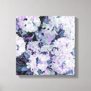 *~* Rustic Grunge Rhododendron Flowers White Blush Canvas Print