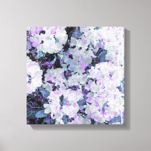  Rustic Grunge Rhododendron Flowers White Blush Canvas Print