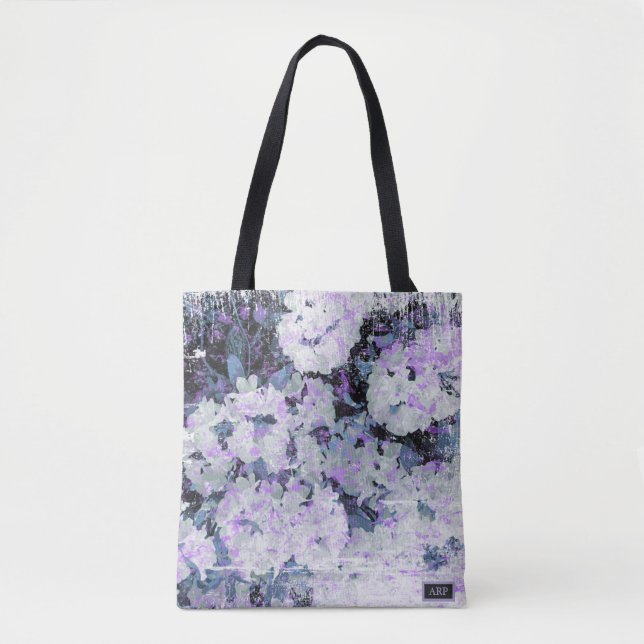 *~* Rustic Grunge Rhododendron Flowers White Blush Tote Bag (Front)