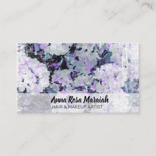  Rustic Grunge Rhododendron Flowers White  Busi Business Card