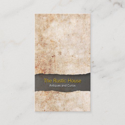Customizable Rustic Grunge Texture Retail Trade Business Card