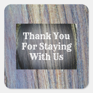 Rustic Guest Thanks Vacation Rental Appreciation Square Sticker
