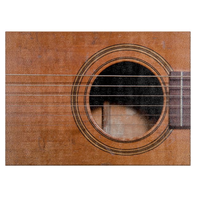 Rustic guitar cutting board (Front)
