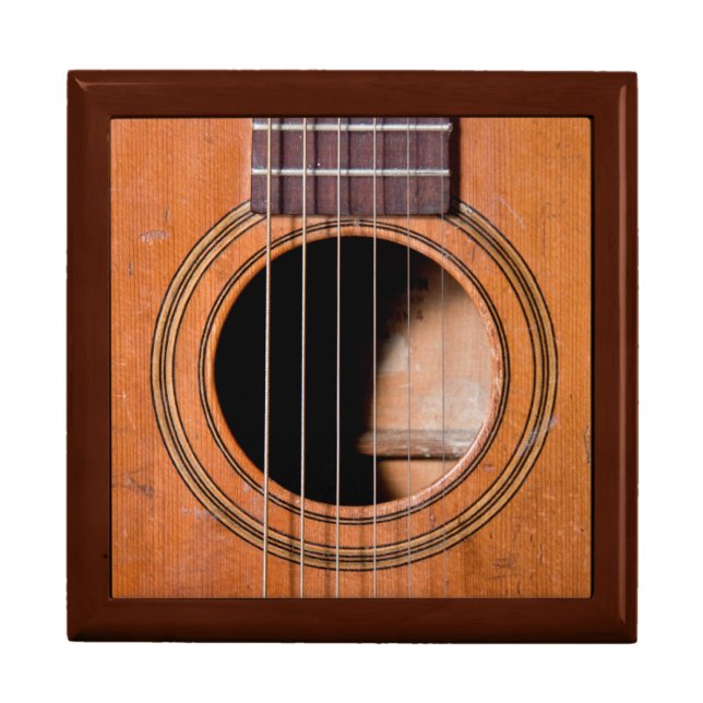 Rustic guitar keepsake box (Front)