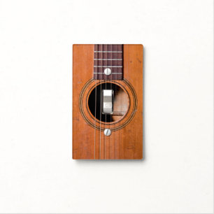 Rustic guitar light switch cover