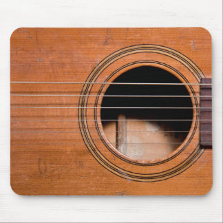 Rustic guitar mouse pad