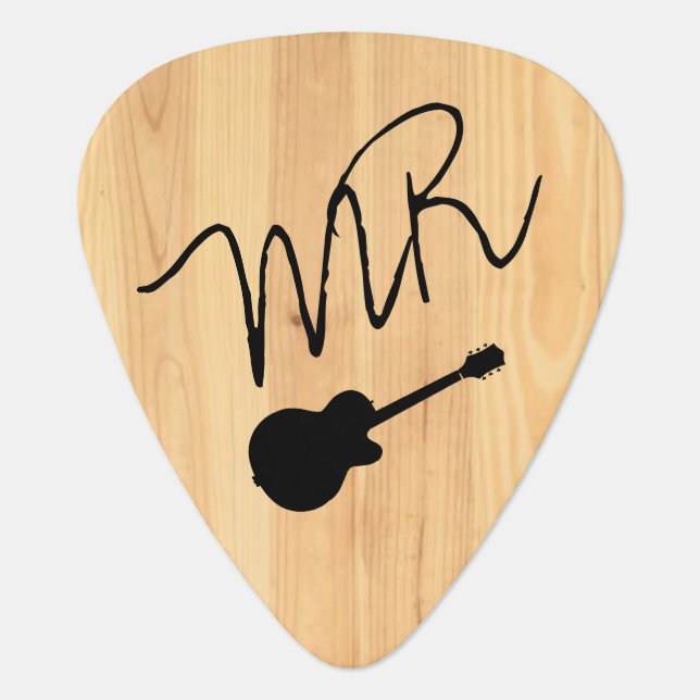 Rustic Guitar Pick Personalized for the Guitarman  (Front)