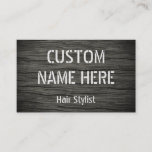 [ Thumbnail: Rustic Hair Stylist Business Card ]
