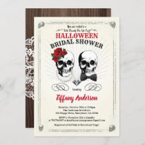 Rustic Halloween bridal shower invitation