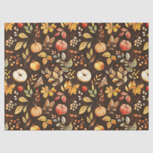 Rustic Halloween Fall Leaves Pumpkin Tissue Paper