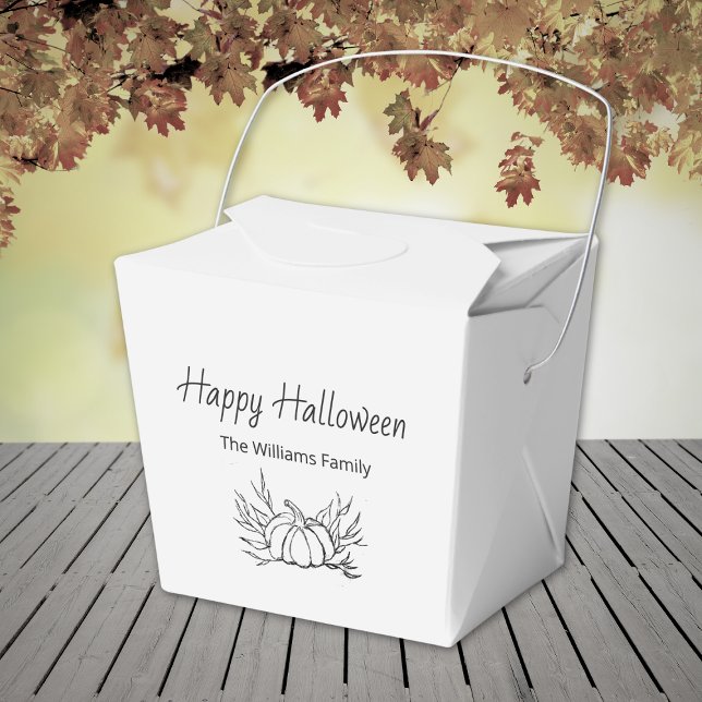 Rustic Halloween Simple Pumpkin Fall Party Favor Boxes (Creator Uploaded)