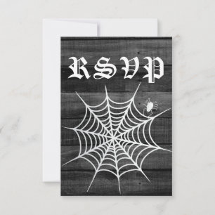 Rustic Halloween Wedding RSVP Card