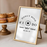 Rustic Hand Drawn Donut Mind If I Do Wedding Table