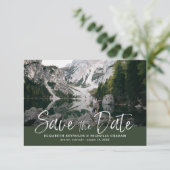 Rustic Hand Lettering Photo Save The Date Response (Standing Front)