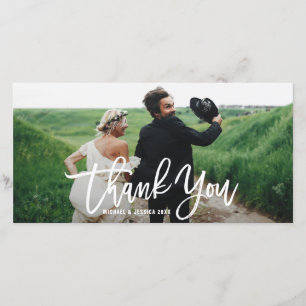 Rustic Hand Lettering Wedding Thank You
