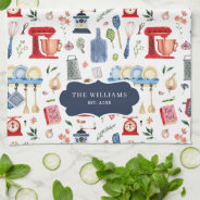 Rustic Hand Painted Country Kitchen Monogram Tea Kitchen Towel at Zazzle