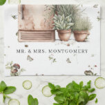 Rustic Hand Painted Country Kitchen Monogram Tea  Towel<br><div class="desc">Commemorative tea towels are ideal for creating keepsakes or celebrating special events. Perfect gift for newlyweds. Add your custom wording to this design by using the "Edit this design template" boxes on the right hand side of the item, or click the blue "Customize it" button to arrange the text, change...</div>